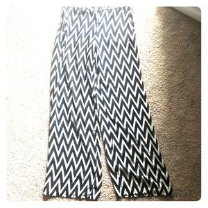 Woman’s chevron palazzo pants